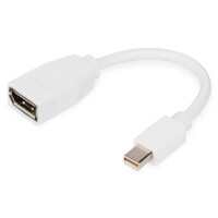 DIGITUS DB-340405-001-W - DisplayPort Adapterkabel, mini...