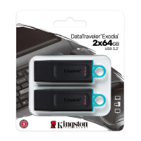 Kingston DataTraveler Exodia Blck+ Teal -2 Pcs USB 3.2...