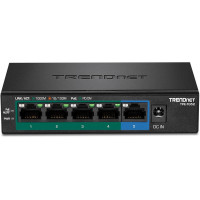 TRENDnet TPE-TG52 5-Port PoE Switch Gigabit PoE+ 32W -...