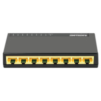 IC Intracom 8-Port Gigabit Ethernet Switch Desktop-Format Kunststoffgehäuse IEEE 802.3az - Switch - 1 Gbps