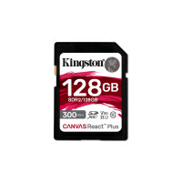 Kingston 128GB Canvas React Plus SDXC UHS-II 300R/260W U3...