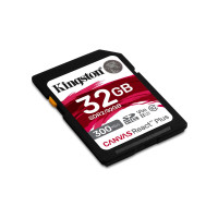 Kingston 32GB Canvas React Plus SDHC UHS-II 300R/260W U3 V90 for Full HD/4K/8K - High Capacity SD (SDHC)
