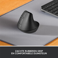 Logitech Lift Left Vertical Ergonomic Mouse - GRAPHITE BLACK - EMEA