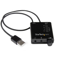 StarTech.com USB Audio Adapter - Externe USB Soundkarte mit SPDIF Digital Audio und Stero Mic - Schwarz - 5.1 Kanäle - 24 Bit - 91 dB - USB