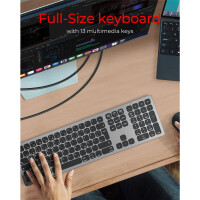 KeySonic Tas KSK-8023BTRF DE Bluetooth & RF Windows macOS