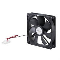 StarTech.com 120mm Gehäuselüfter - Lüfter für PC Gehäuse mit LP4 Molex Stecker - Ventilator - 12 cm - 2000 RPM - 30 dB - 72,94 cfm - Schwarz