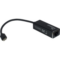 Inter-Tech ARGUS IT-811 - USB-C - RJ-45 - Schwarz