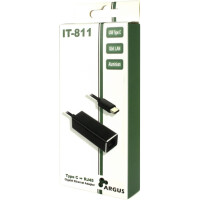 Inter-Tech ARGUS IT-811 - USB-C - RJ-45 - Schwarz