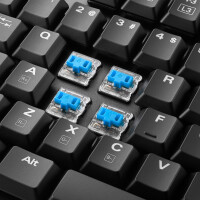 Sharkoon PureWriter RGB Mechanische Gaming-Tastatur mit Kailh Blue-Schaltern Stufenlos