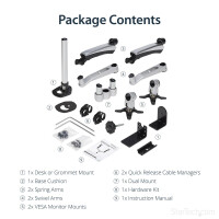 StarTech.com Dual Monitor Arm - One-Touch Height...