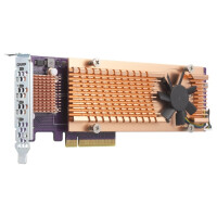 QNAP QM2-4P-384 - PCIe - PCIe - PCIe 3.0 - Aktiv - 1 L&uuml;fter - 68,9 mm