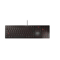 Cherry KC 6000 SLIM Kabelgebundene Tastatur - Schwarz - USB (QWERTZ - DE) - Standard - Verkabelt - USB - QWERTZ - Schwarz