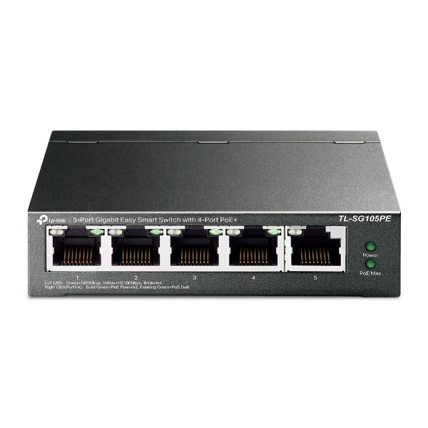 TP-LINK TL-SG105PE - Unmanaged - L2 - Gigabit Ethernet (10/100/1000) - Power over Ethernet (PoE)