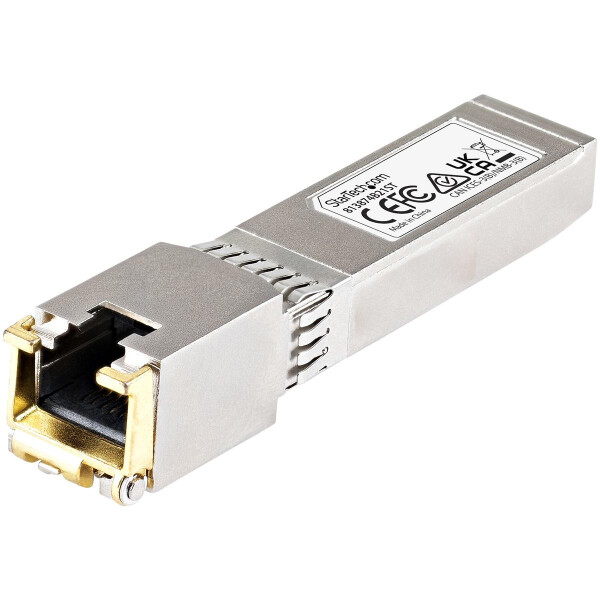 StarTech.com HP 813874-B21 kompatibel SFP+ Transceiver Modul - 10GBASE-T - Kupfer - 10000 Mbit/s - SFP+ - 30 m - IEEE 802.3an - Silber