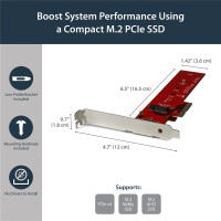 StarTech.com x4 PCI Express to M.2 PCIe SSD Adapter Card - for M.2 NGFF SSD - Schnittstellenadapter