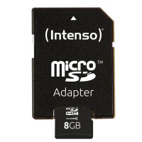 Intenso 8GB MicroSDHC - 8 GB - MicroSDHC - Klasse 10 - 40 MB/s - Schwarz