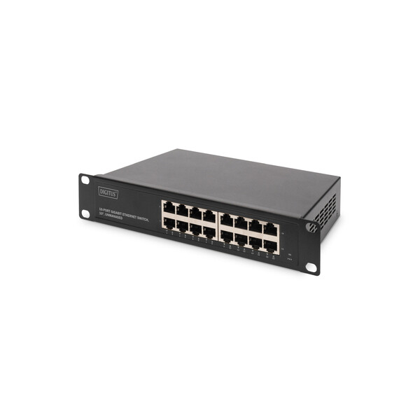 DIGITUS 16-Port Gigabit Switch, 10 Zoll, Unmanaged