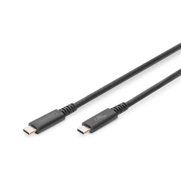 DIGITUS AK-300343-008-S - USB 4.0 Verbindungskabel, Typ - C auf  Typ - C max. Auflösung 8K@30Hz, PD3.0, 40Gbits/s, 0,8m, s