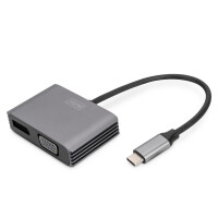 DIGITUS DA-70827 - USB-C - DP + VGA Adapter, 20 cm...
