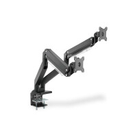 DIGITUS DA-90427 - Dual Gasdruckfeder Monitor Tisch-Halterung 2x 35", 2x 15 kg max. schwarz