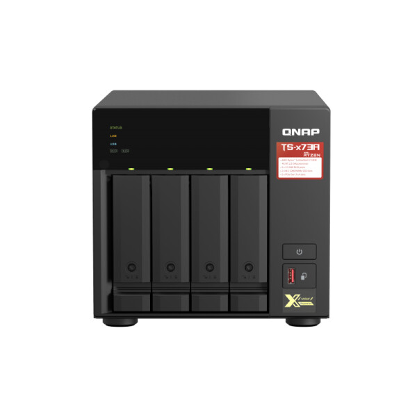 QNAP TS-473A - NAS - Tower - AMD Ryzen - V1500B - Schwarz