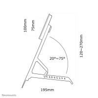 Neomounts by Newstar Flachbild Tischhalterung - Freistehend - 10 kg - 25,4 cm (10 Zoll) - 68,6 cm (27 Zoll) - 100 x 100 mm - Schwarz