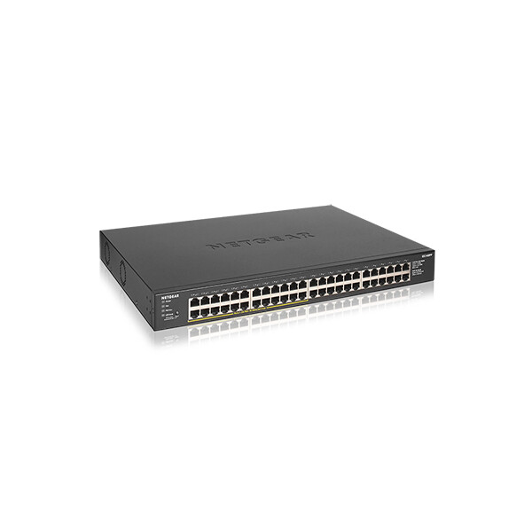 Netgear GS348PP Unmanaged Gigabit Ethernet (10/100/1000) Power over Ethernet (PoE) Schwarz - Unmanaged - Gigabit Ethernet (10/100/1000) - Vollduplex - Power over Ethernet (PoE) - Rack-Einbau