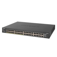 Netgear GS348PP Unmanaged Gigabit Ethernet (10/100/1000) Power over Ethernet (PoE) Schwarz - Unmanaged - Gigabit Ethernet (10/100/1000) - Vollduplex - Power over Ethernet (PoE) - Rack-Einbau