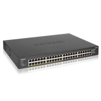 Netgear GS348PP Unmanaged Gigabit Ethernet (10/100/1000) Power over Ethernet (PoE) Schwarz - Unmanaged - Gigabit Ethernet (10/100/1000) - Vollduplex - Power over Ethernet (PoE) - Rack-Einbau