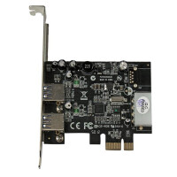 StarTech.com 2 Port USB 3.0 PCI Express Schnittstellenkarte mit UASP und 4 Pin LP4 Molex - PCIe - USB 3.2 Gen 1 (3.1 Gen 1) - Full-height / Low-profile - PCIe 2.0 - 3 m - CE - FCC