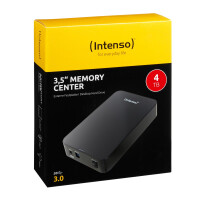 Intenso 3.5&quot; Memory Center 4TB - 4000 GB - 3.5 Zoll - 3.2 Gen 1 (3.1 Gen 1) - 5400 RPM - Schwarz