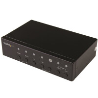 StarTech.com Multi-Input HDBaseT Extender mit eingebautem Switch - DisplayPort - VGA und HDMI over CAT5 oder CAT6 - bis zu 4K - 4096 x 2160 Pixel - AV-Sender &amp; -Empf&auml;nger - 70 m - Schwarz