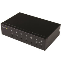 StarTech.com Multi-Input HDBaseT Extender mit eingebautem Switch - DisplayPort - VGA und HDMI over CAT5 oder CAT6 - bis zu 4K - 4096 x 2160 Pixel - AV-Sender & -Empfänger - 70 m - Schwarz