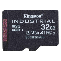 Kingston 32GB microSDHC Industrial C10 A1 pSLC Card SinglePack w/o Adpt - High Capacity SD (MicroSDHC)