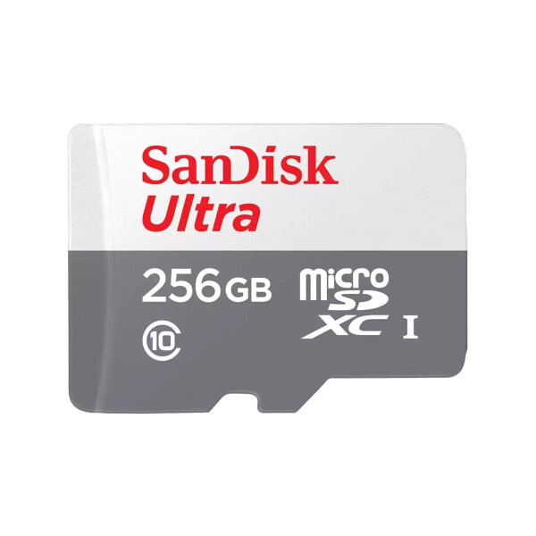 SanDisk 256GB Ultra Lite White/Gray microSDXC 100MB/s Class 10 UHS-I 3x5 pack - Extended Capacity SD (MicroSDHC)