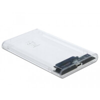 Delock 42617 - HDD / SSD-Gehäuse - 2.5 Zoll - Serial ATA III - 6 Gbit/s - Hot-Swap - Transparent