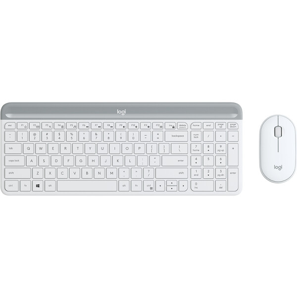 Logitech Slim Wireless Combo MK470 - Standard - RF Wireless - QWERTZ - Weiß - Maus enthalten