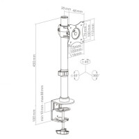 Hagor HA Tablemount KB Single Monitor-Tischhalterung fuer...