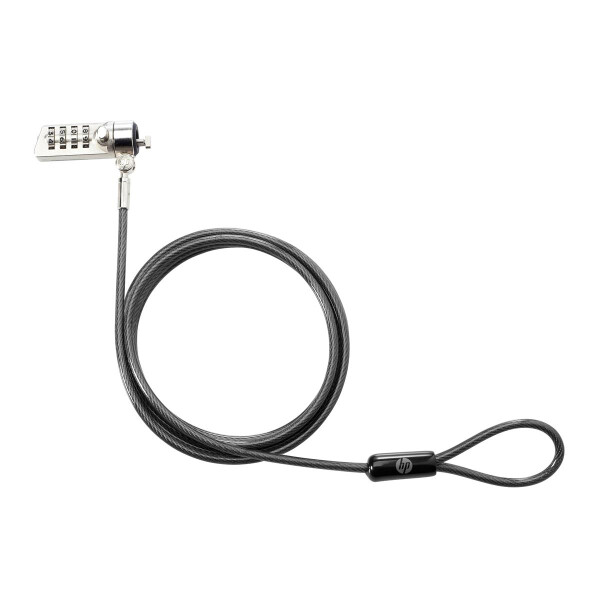 HP Essential Kombinationsschloss - 1,22 m - Zahlenschloss - Galvanisiertes Stahl - Schwarz