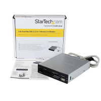 StarTech.com Interner USB 2.0 Kartenleser 3,5" - 22-in-1 Front Panel Card Reader - CF - MMC - MS Duo - MS Micro (M2) - MS PRO Duo - MS Pro-HG Duo - Speicherstick (MS) - MicroSD... - Schwarz - 3.5 Zoll - 480 Mbit/s - Kunststoff - Stahl - Aktivität - Leistu