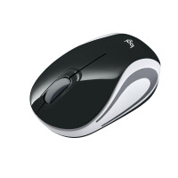 Logitech Wireless Mini Mouse M187 - Beidhändig - Optisch - RF Wireless - 1000 DPI - Schwarz