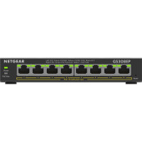 Netgear GS308EP - Managed - L2/L3 - Gigabit Ethernet (10/100/1000) - Vollduplex - Power over Ethernet (PoE)