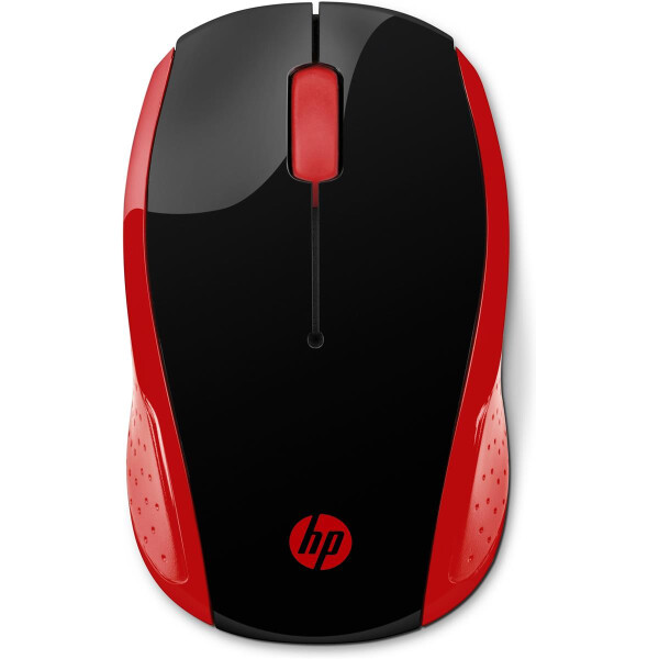 HP 200 - Beidhändig - Optisch - RF Wireless - 1000 DPI - Schwarz - Rot
