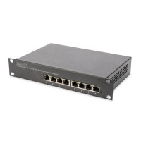 DIGITUS 8-Port Gigabit PoE Switch, 10 Zoll, Unmanaged