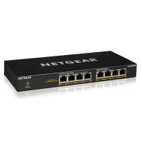 Netgear GS308PP - Unmanaged - Gigabit Ethernet (10/100/1000) - Vollduplex - Power over Ethernet (PoE) - Wandmontage