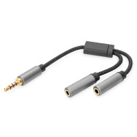 DIGITUS - DB-510320-002-S - Headset Adapter 3.5mm ST-BU