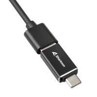 Sharkoon Shark 3-Port USB 3.2 Gen 1 Alu Hub+ RJ45...