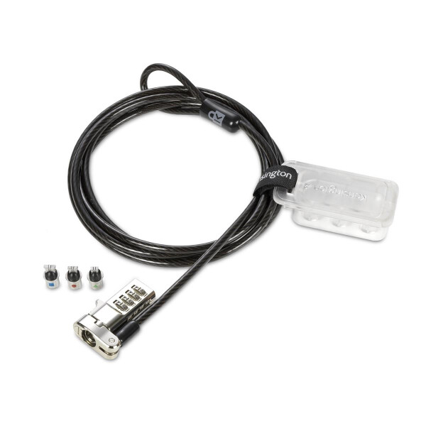 Kensington Universal 3-in-1 Combination Laptop Lock - Resettable - Sicherheitskabelschloss - 1