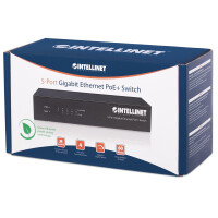 Intellinet 5-Port Gigabit Ethernet PoE+ Switch - 4 x PSE PoE-Ports - IEEE 802.3at/af Power-over-Ethernet (PoE+/PoE) - 60 W - Desktop - Unmanaged - Gigabit Ethernet (10/100/1000) - Power over Ethernet (PoE)