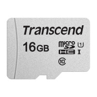 Transcend TS16GUSD300S - 16 GB - MicroSDHC - Klasse 10 - NAND - 95 MB/s - 10 MB/s